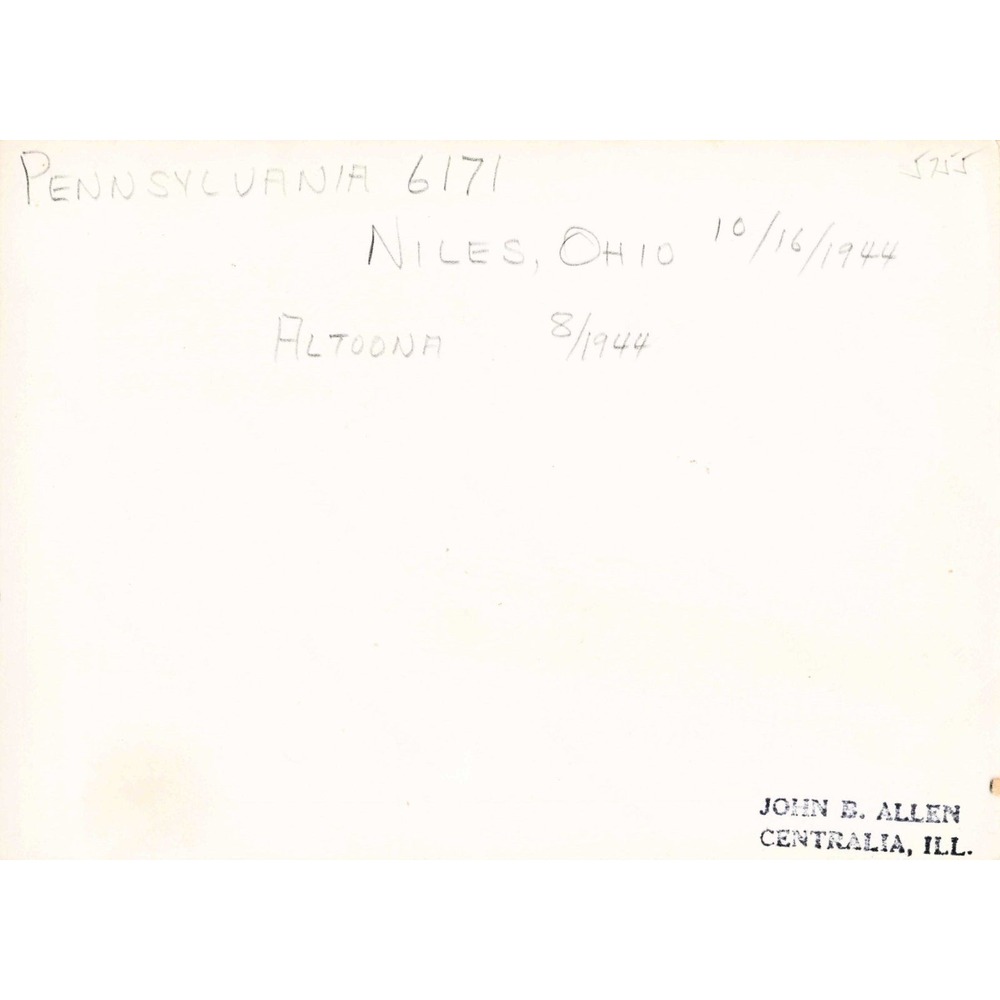PRR Pennsylvania Railroad J1 2-10-4 #6171 Steam Locomotive Photo Niles OH 1944 - Picture 2 of 2